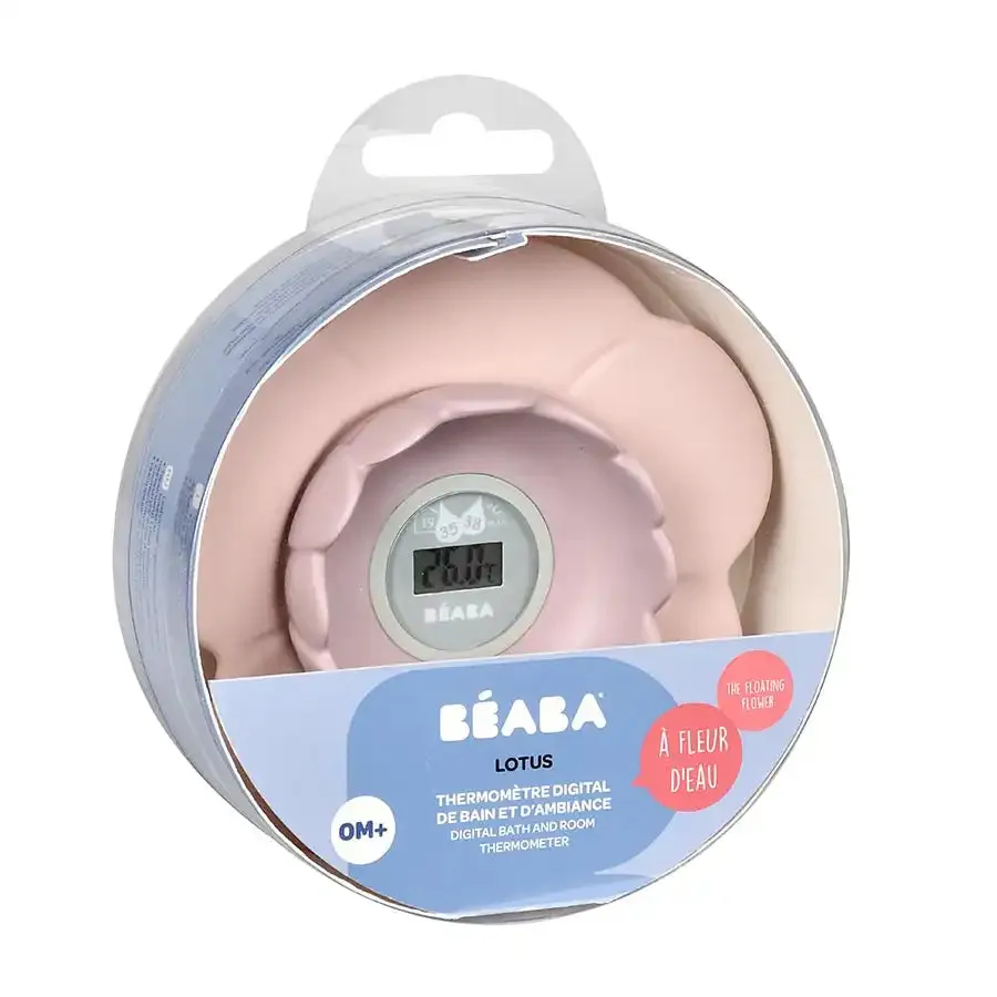 Beaba Lotus Multi-Functional Bath Thermometer (Old Pink)