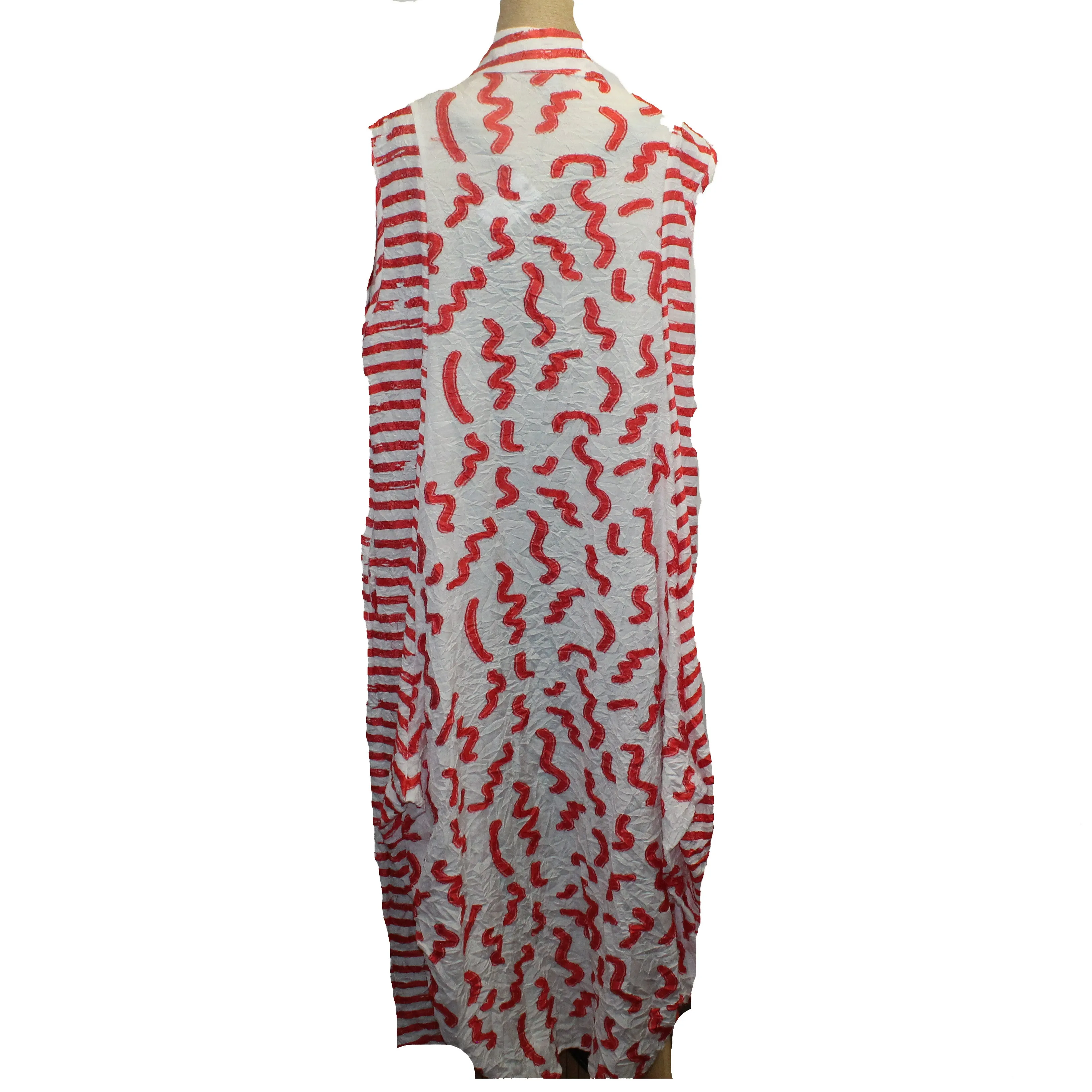 Dress To Kill Dress, Squiggle, White/Red, M/L