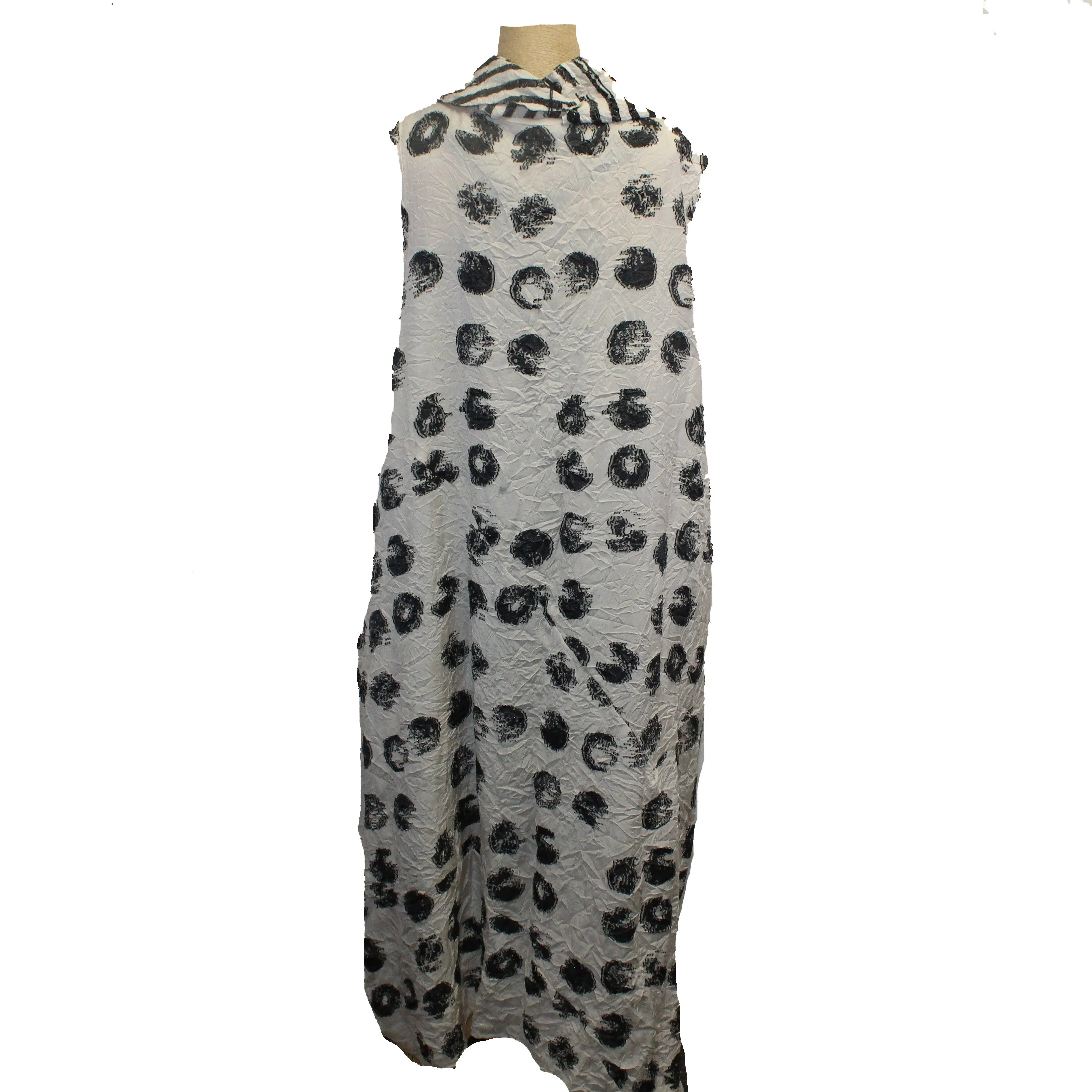 Dress To Kill Dress, White/Black, Stripe Scarf, M/L