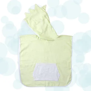 FancyFluff Bamboo Cotton Baby Poncho- Dino