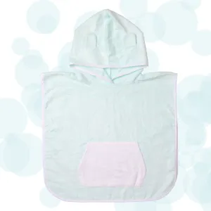 FancyFluff Bamboo Cotton Kids Poncho- Bear