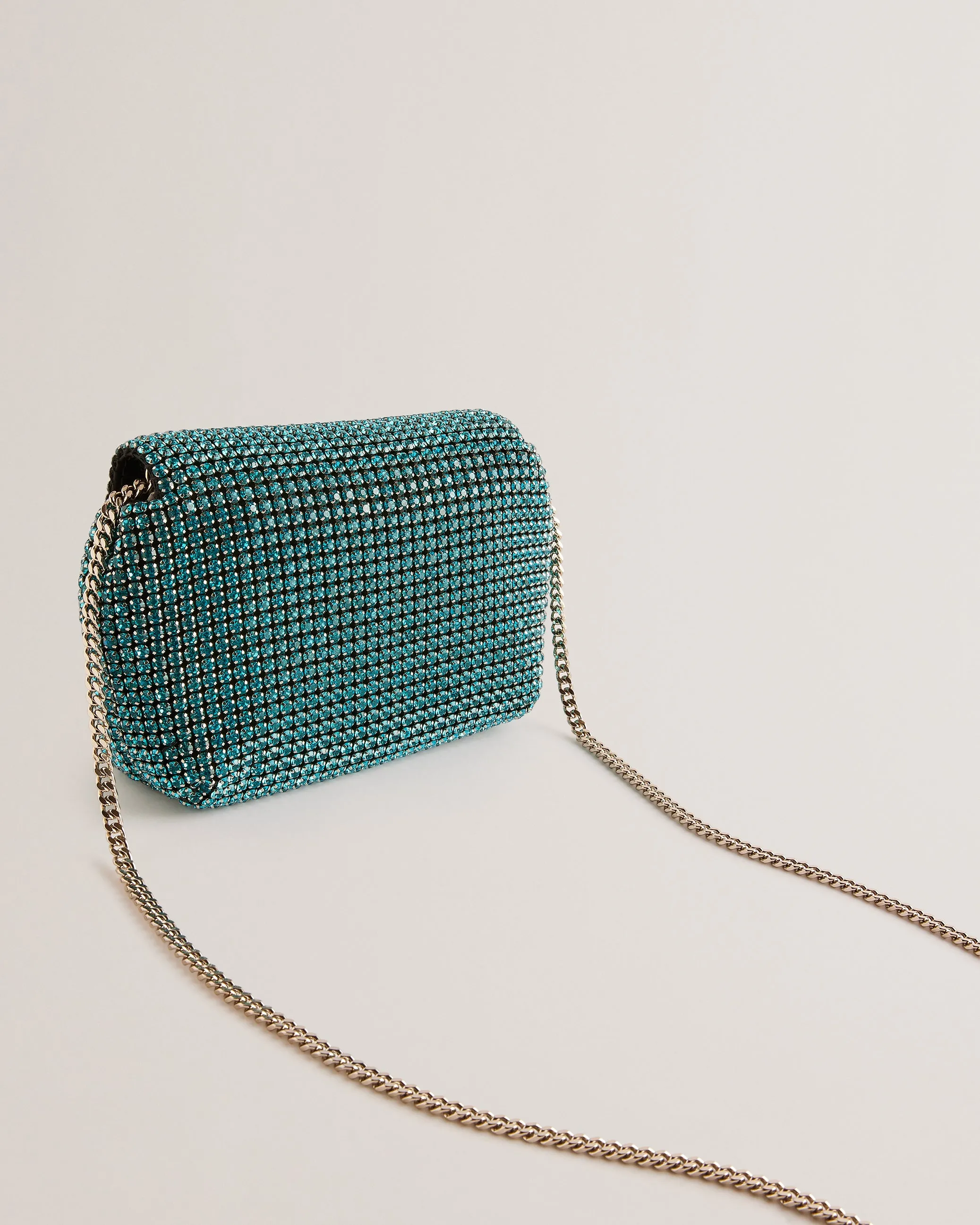 Gliters Crystal Mini Cross Body Bag Lt-Blue