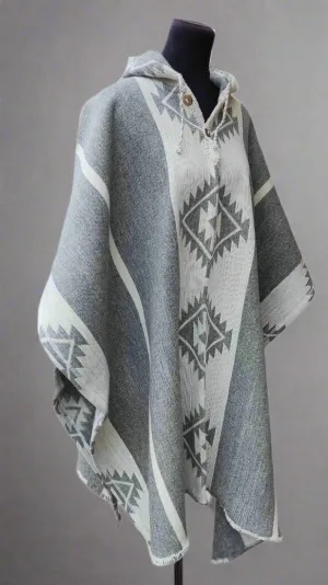 Grey and White Ponchos