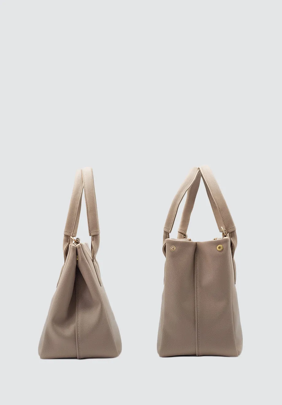 Indy Vegan Top Handle Bag | Nude