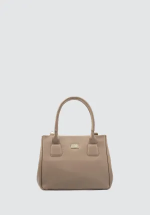 Indy Vegan Top Handle Bag | Nude