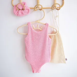 JBØRN Baby Girl Classic Crinkle Swimsuit