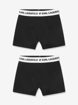 Karl Lagerfeld Boys Boxer Shorts Set (2 Pack) in Black