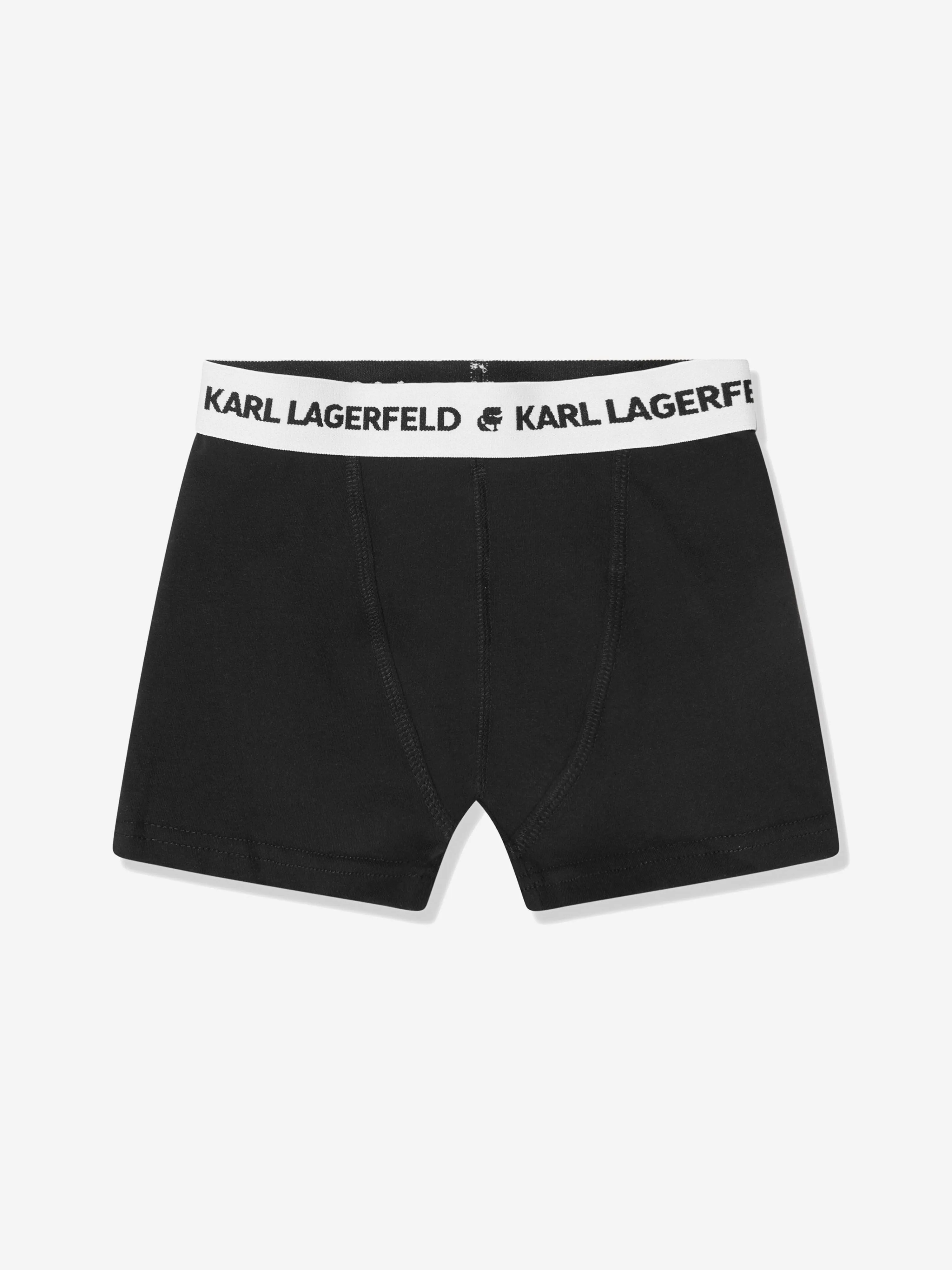 Karl Lagerfeld Boys Boxer Shorts Set (2 Pack) in Black