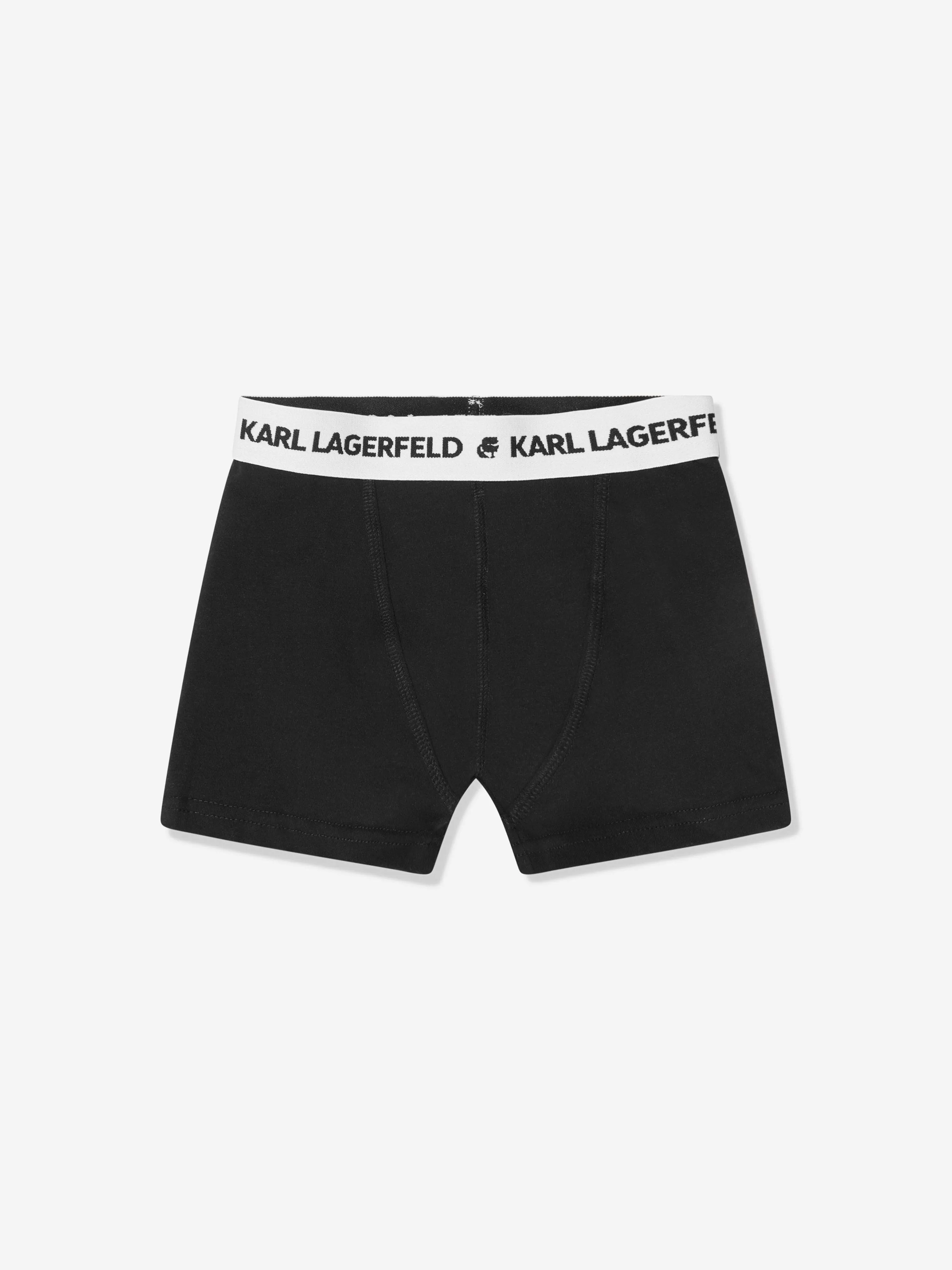 Karl Lagerfeld Boys Boxer Shorts Set (2 Pack) in Black