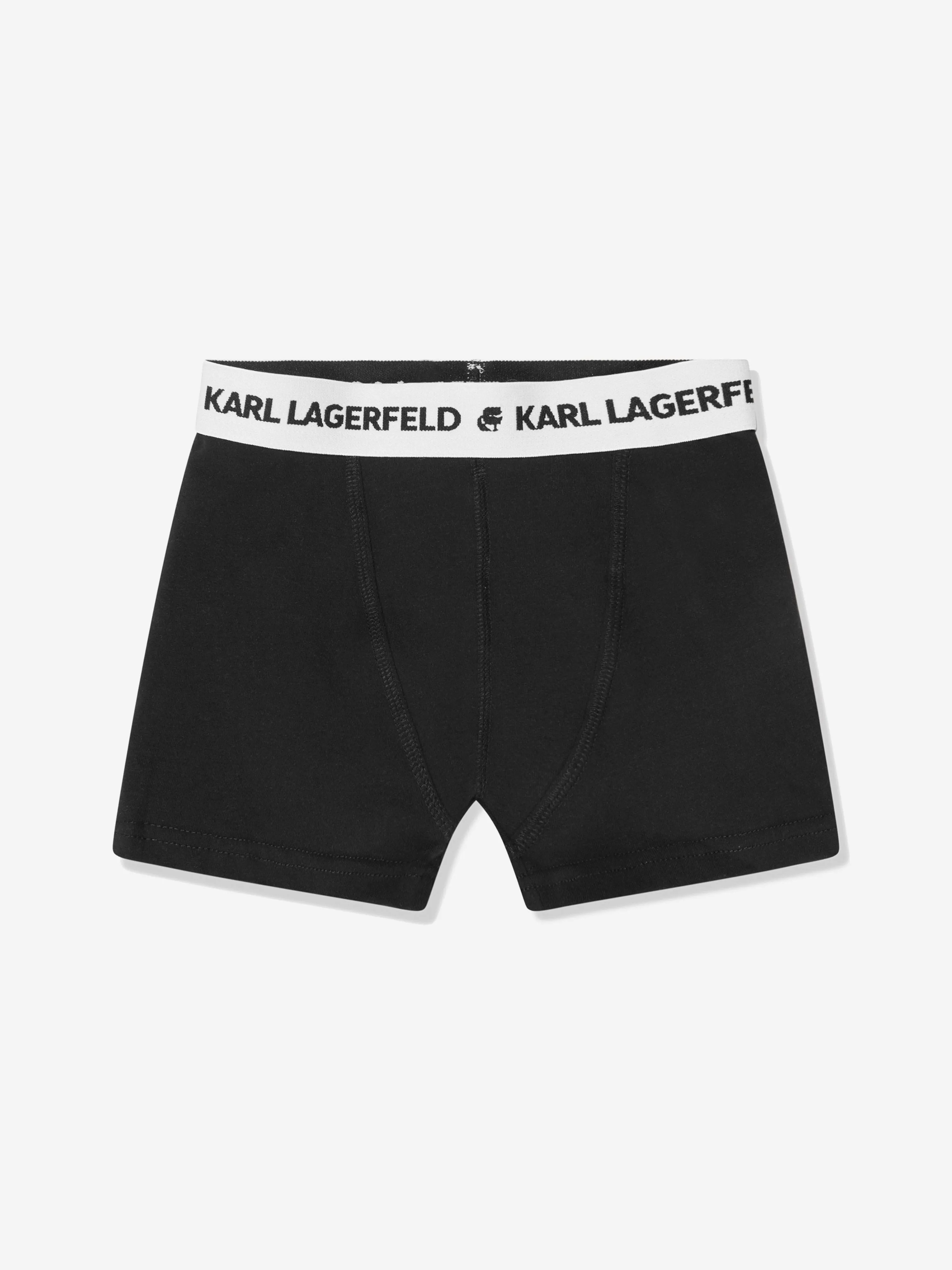 Karl Lagerfeld Boys Boxer Shorts Set (2 Pack) in Black