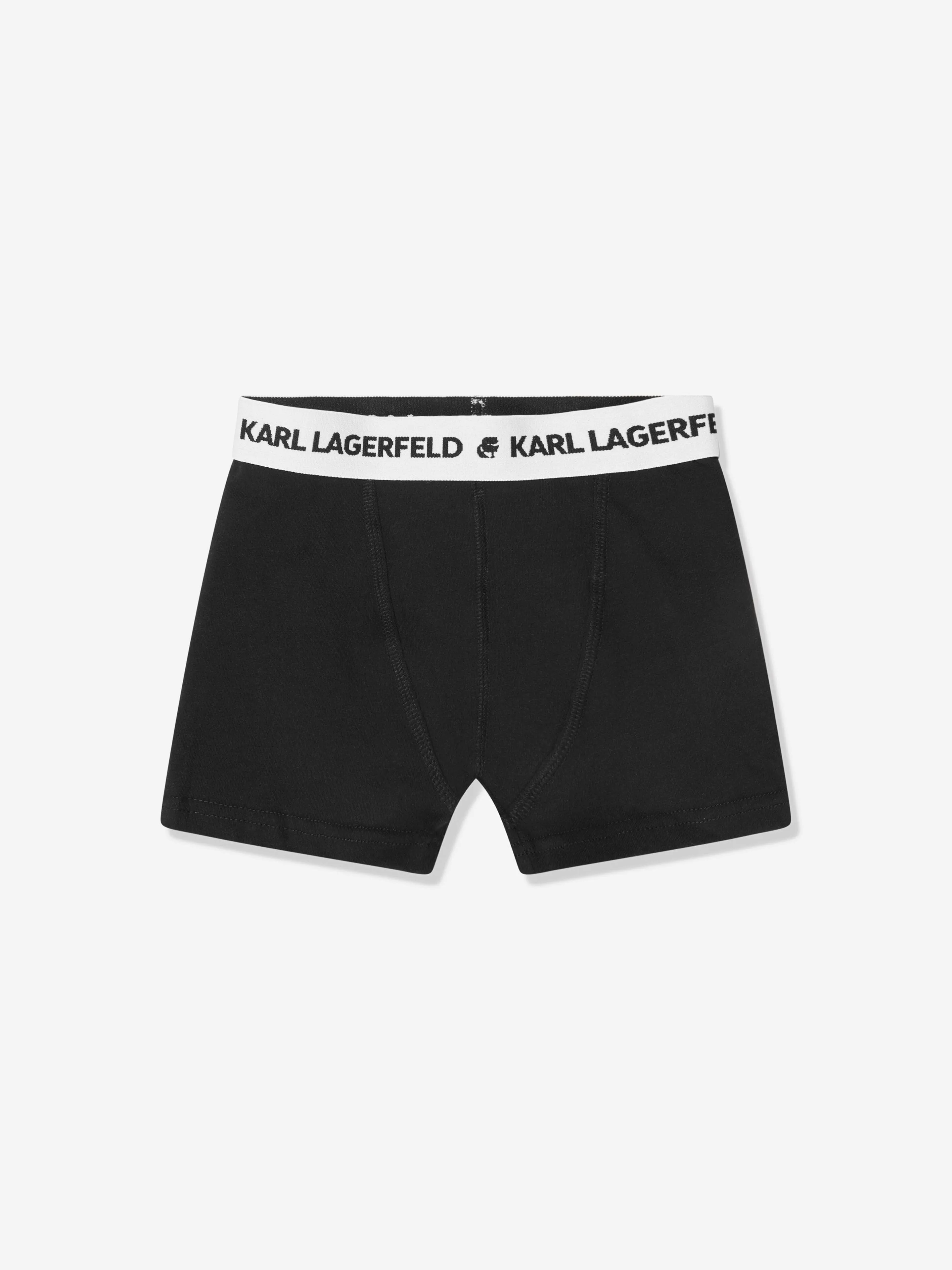 Karl Lagerfeld Boys Boxer Shorts Set (2 Pack) in Black