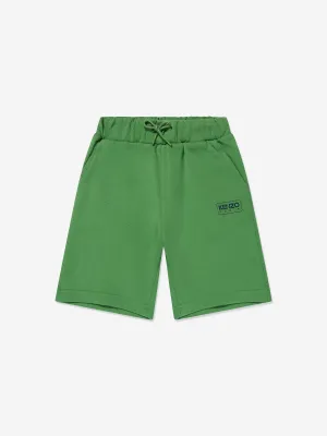 KENZO Boys Logo Bermuda Shorts in Green