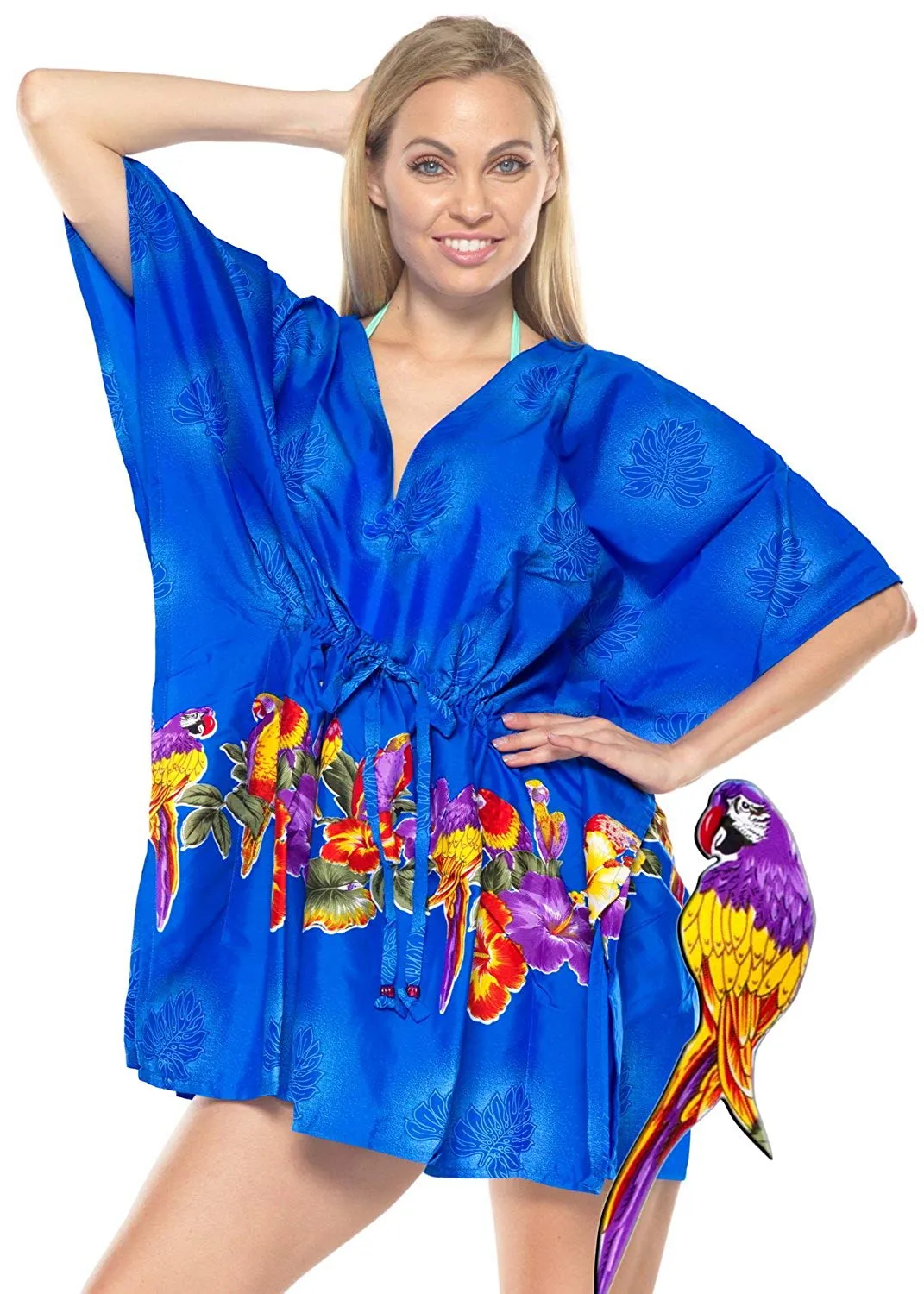 LA LEELA Cover up Beach Bikini Swimwear Swimsuit Kaftan Dress Women Printed