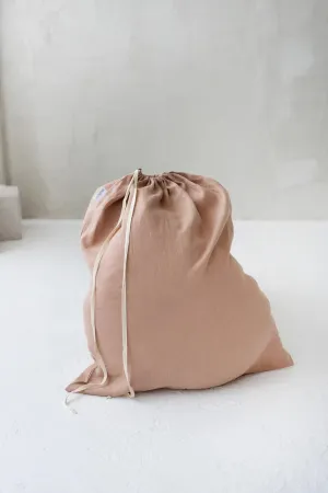 Linen Laundry Bag In Powder