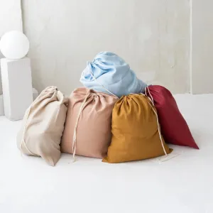 Linen Laundry Bag In Various Colors