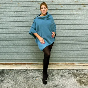 Marrero Poncho - Smokey Teal