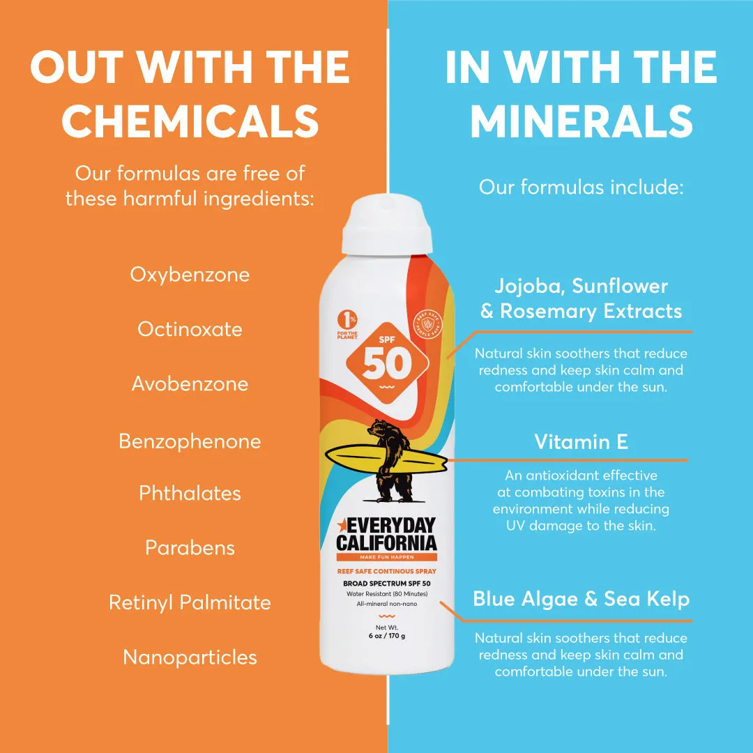 Mineral SPF 50 Reef Safe Sunscreen Continuous Spray