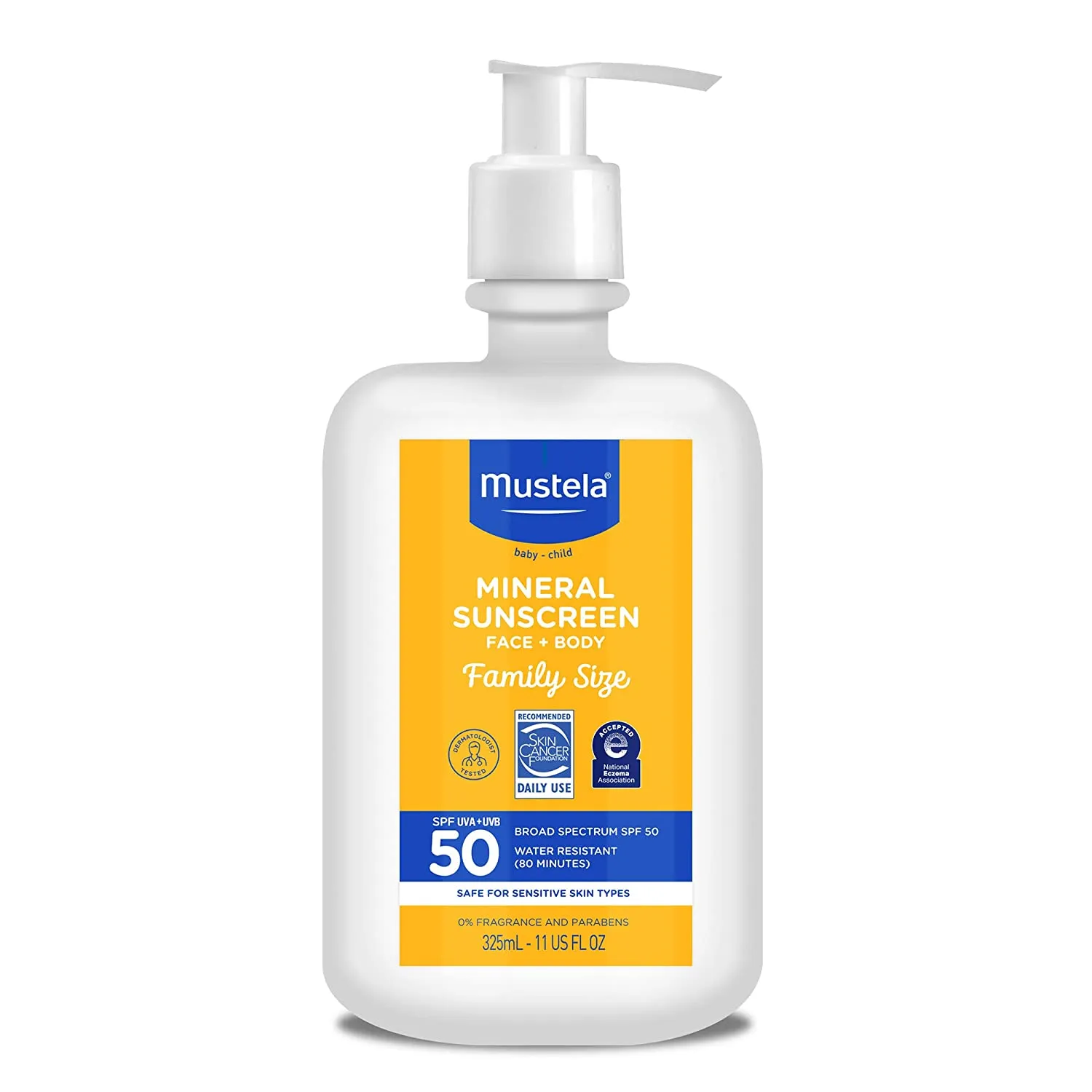 Mustela Baby Mineral Sunscreen Lotion SPF 50 Broad Spectrum 11 fl oz