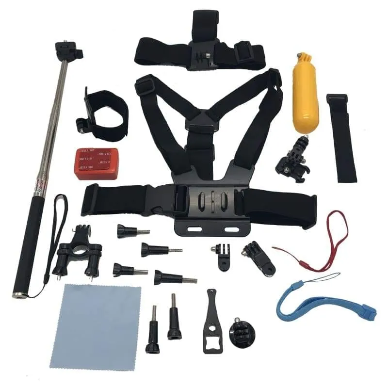 New: Xtreme 23 Piece Essential Started Kit Bundle for GoPro and Action Cameras