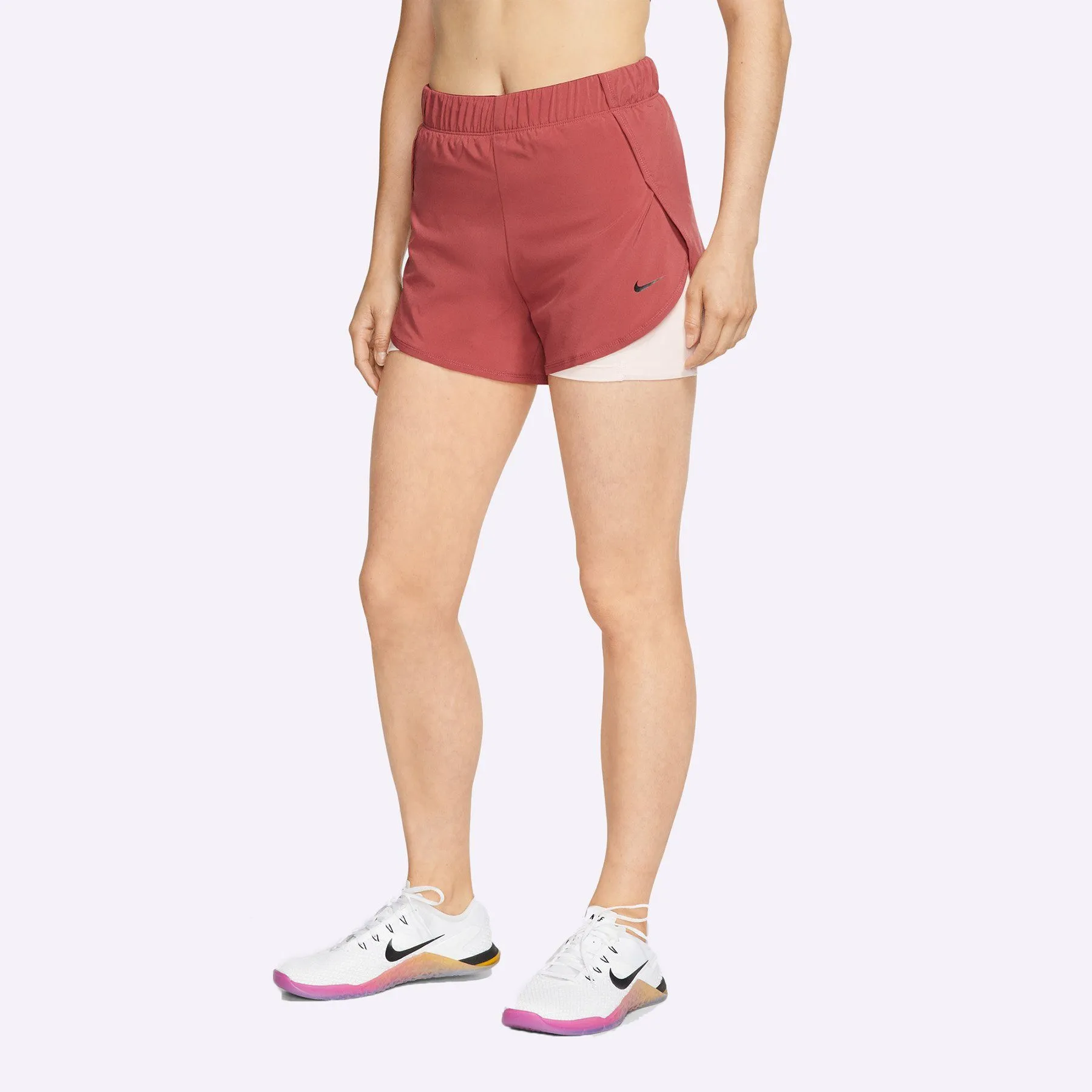 Nike - Flex Women's 2-in-1 Training Shorts - Cedar/Echo Pink/Black