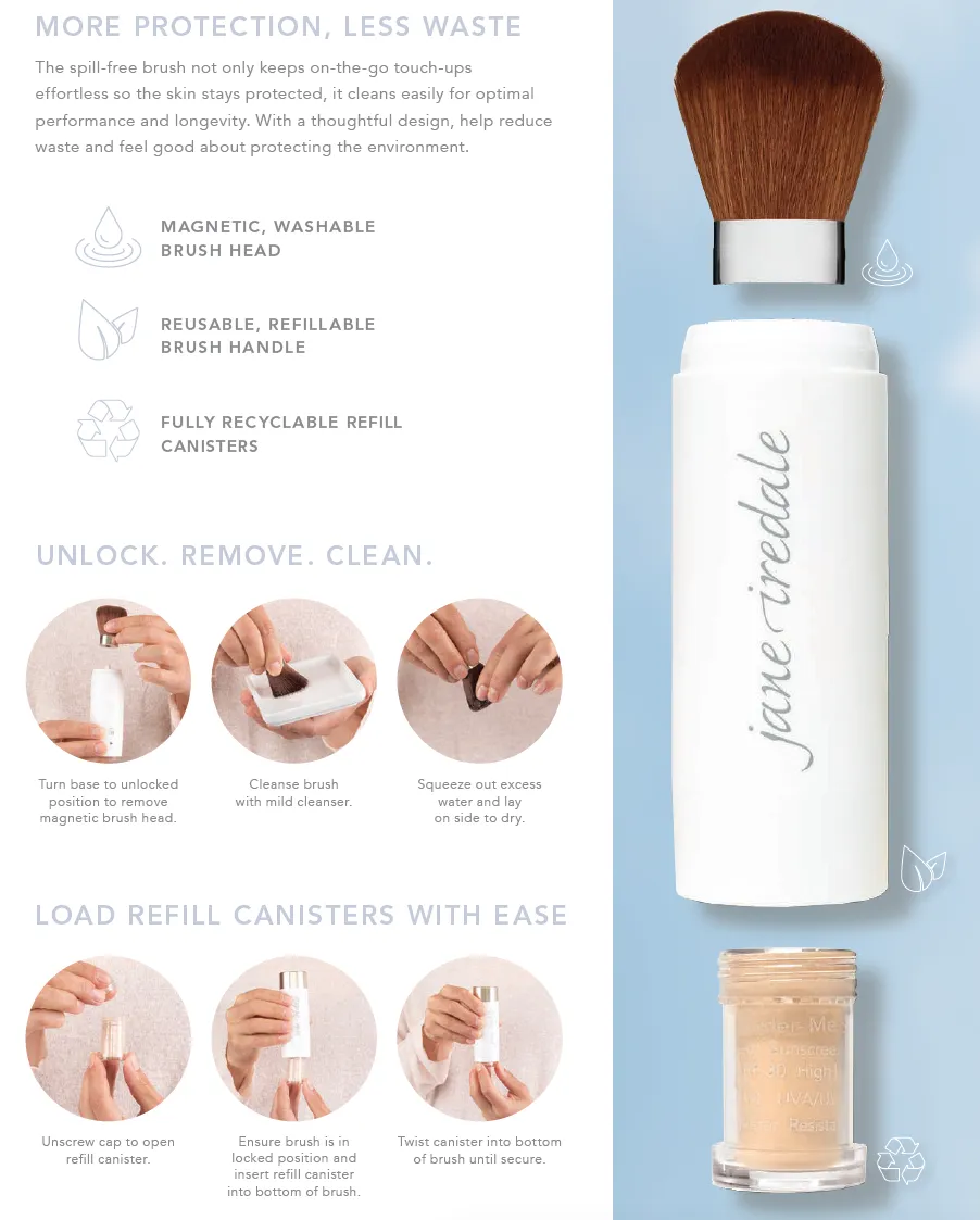 Powder-Me SPF 30 Dry Sunscreen Refillable Brush