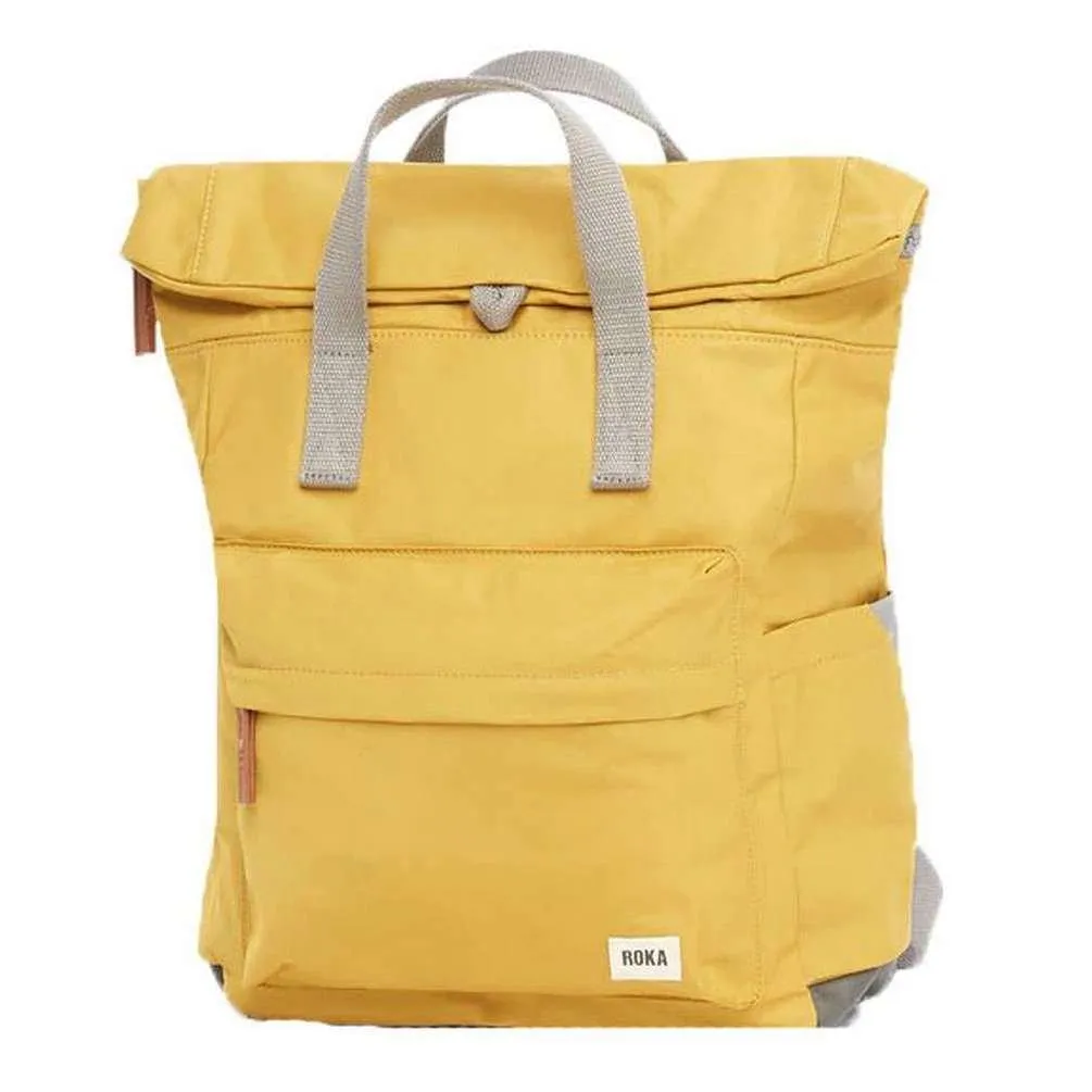 Roka Canfield B Medium Sustainable Nylon Backpack - Corn Yellow