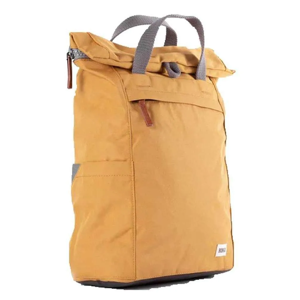 Roka Finchley A Medium Sustainable Canvas Backpack - Flax Yellow