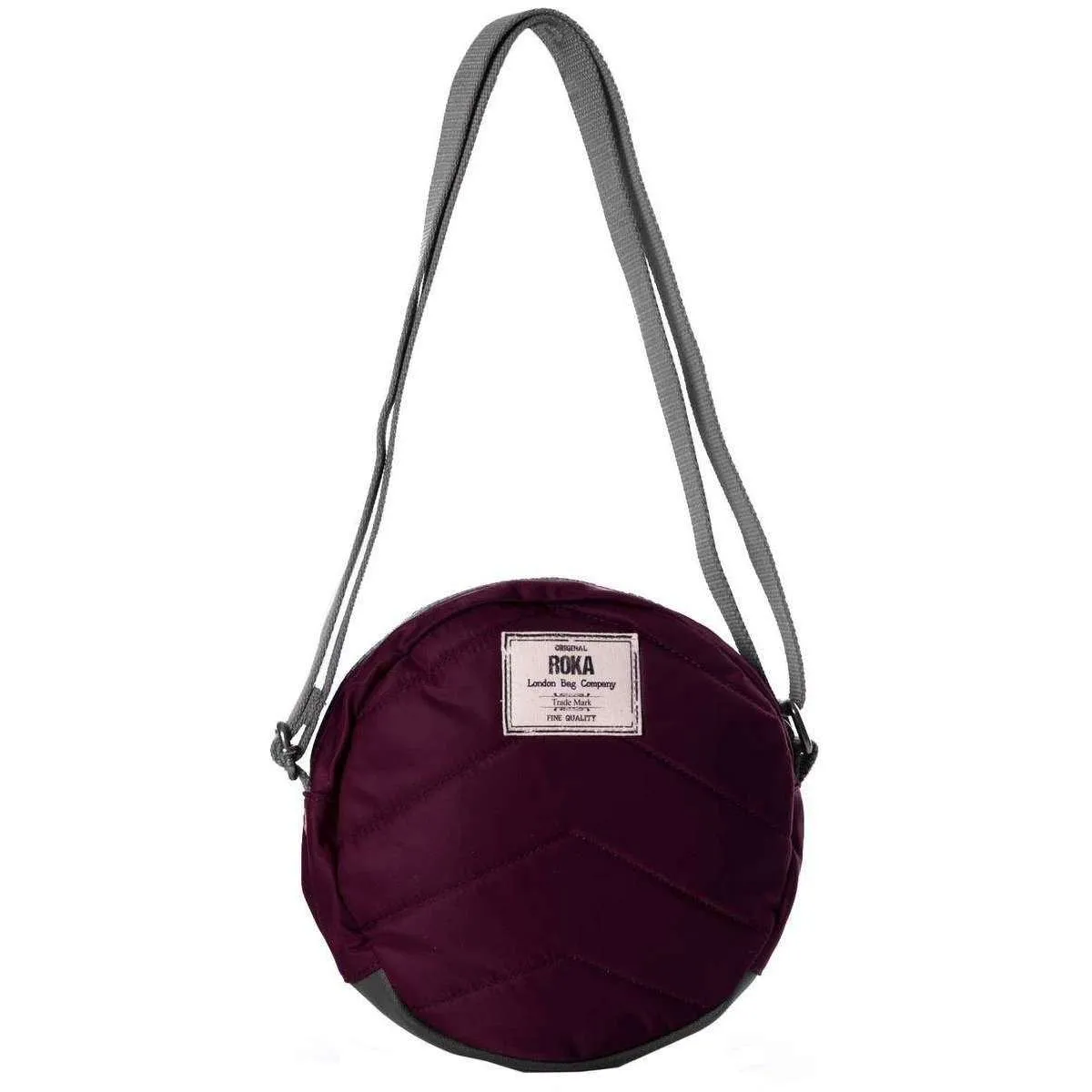 Roka Paddington B Small Sustainable Nylon Crossbody Bag - Plum Purple