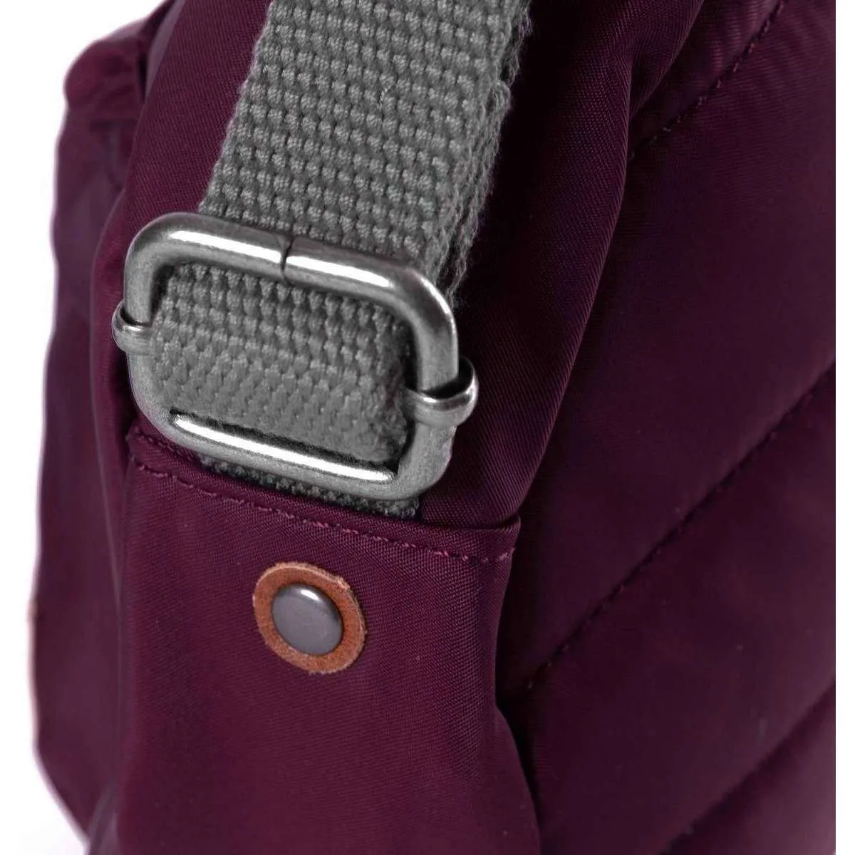 Roka Paddington B Small Sustainable Nylon Crossbody Bag - Plum Purple