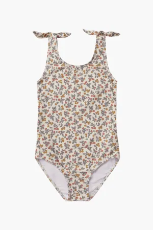 Rylee   Cru Millie Girls Tie Swimsuit - Summer Bloom