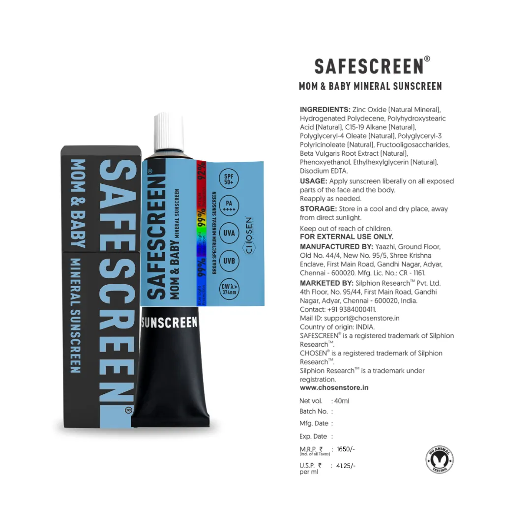 SAFESCREEN® Mom & Baby Mineral Sunscreen SPF 50 