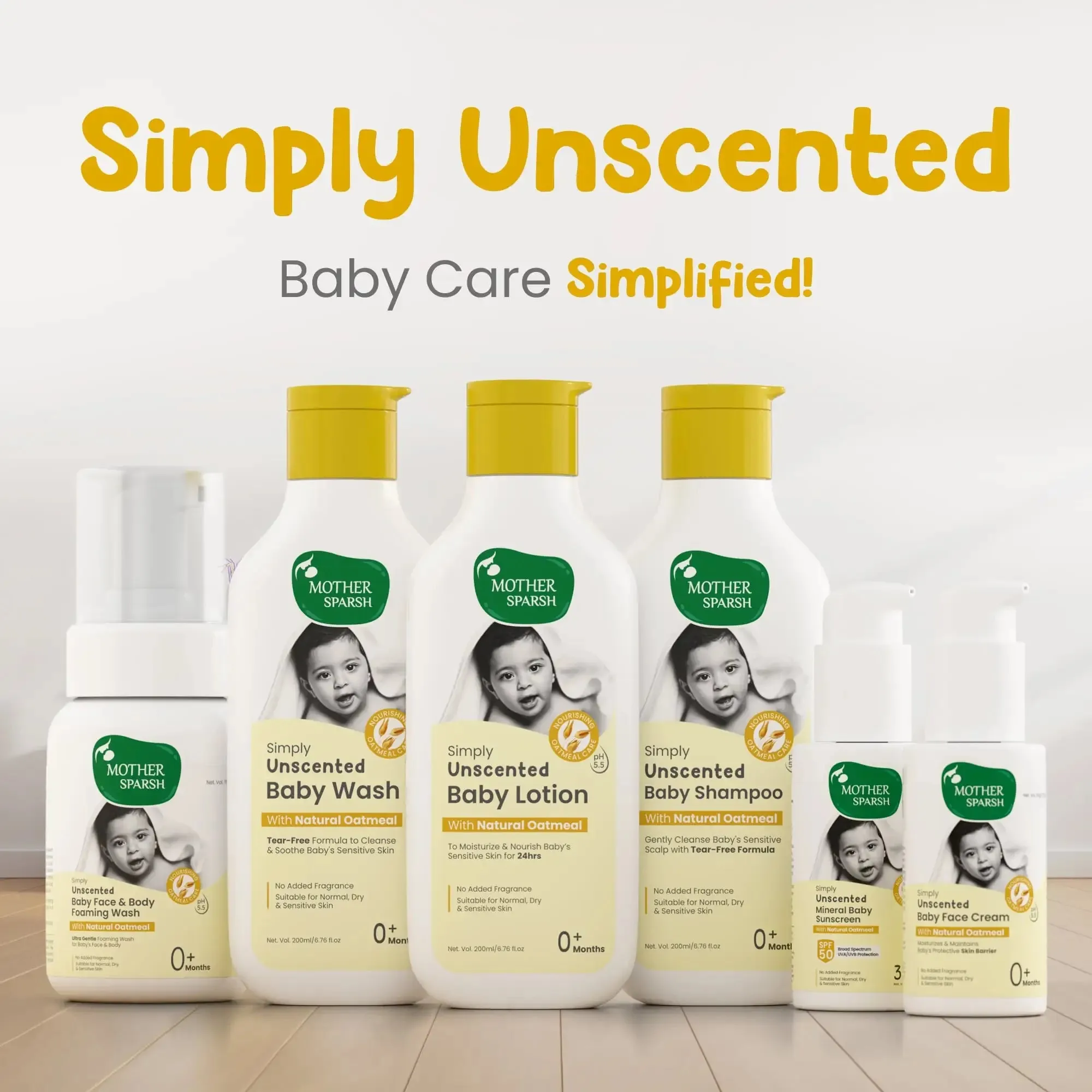 Simply Unscented Mineral Baby Sunscreen SPF 50 - Safe Sun Protection