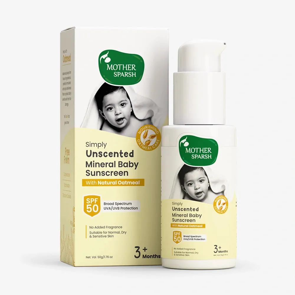 Simply Unscented Mineral Baby Sunscreen SPF 50 - Safe Sun Protection