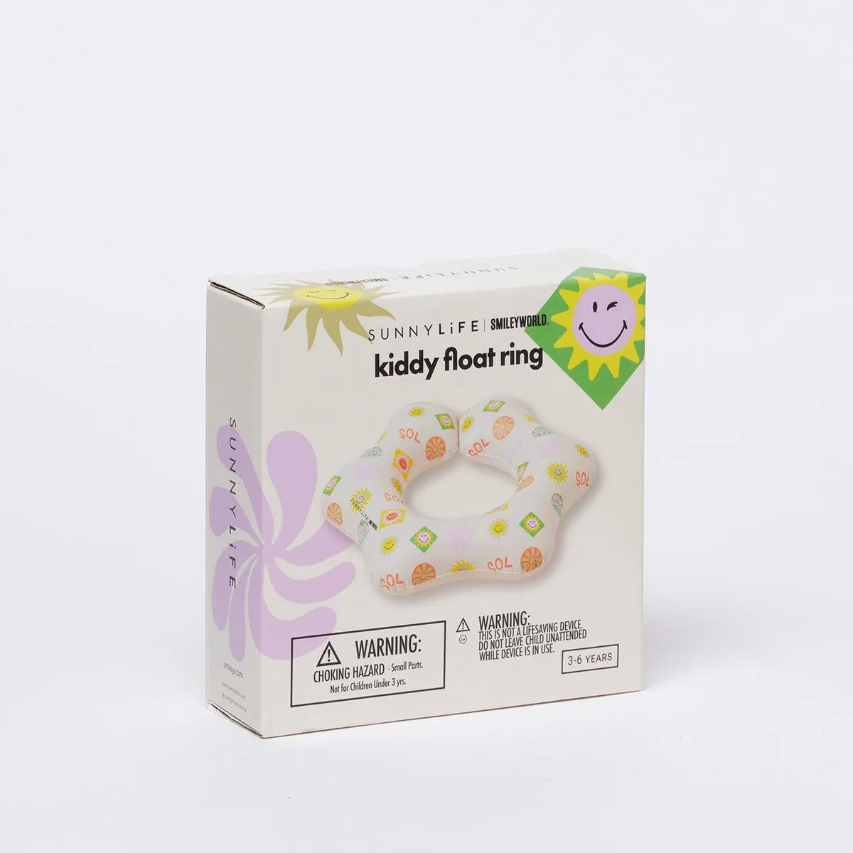 SMILEY World Sol Sea: White Kiddy Float Ring for 3-12 Years