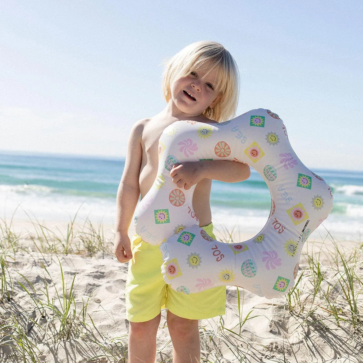 SMILEY World Sol Sea: White Kiddy Float Ring for 3-12 Years