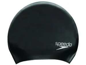 Speedo Long Hair Silicone Cap (Black)