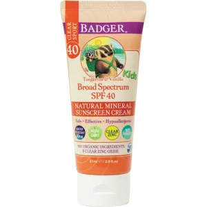 SPF 40 Kids Clear Zinc Sunscreen 2.9 oz By W.S. Badger Company