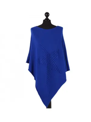 Star Poncho - Royal Blue