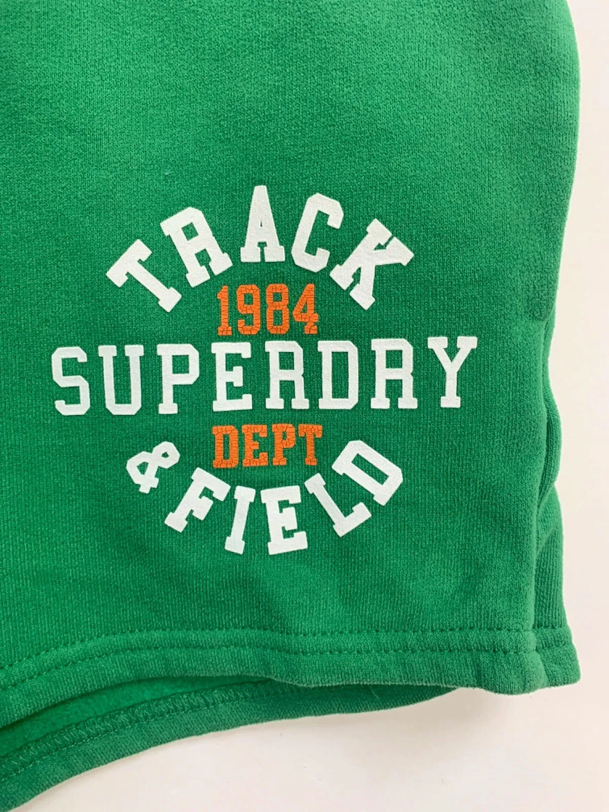 Superdry Green Track & Field Shorts UK 10