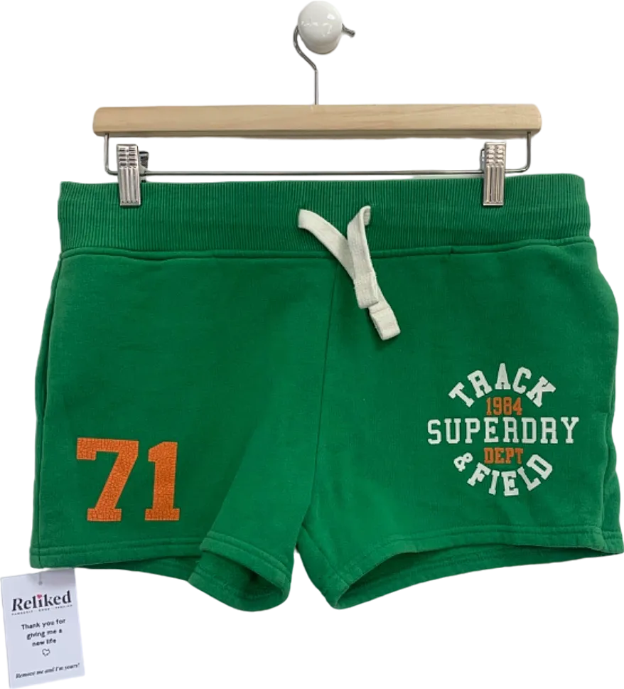 Superdry Green Track & Field Shorts UK 10