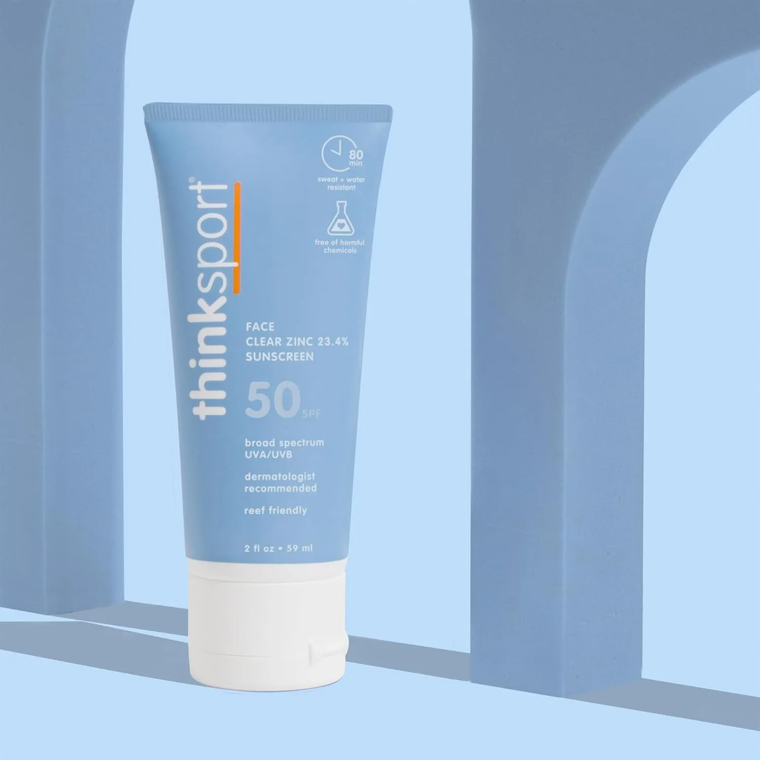 Thinksport Mineral Sunscreen Spf 50 Plus Sunscreen Safe for Sensitive Skin