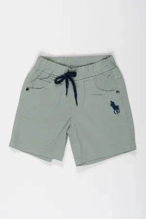 Versatile Slate Grey Boys Cotton Shorts