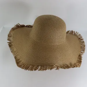 Wide Brim Fringe Straw Sun Hats