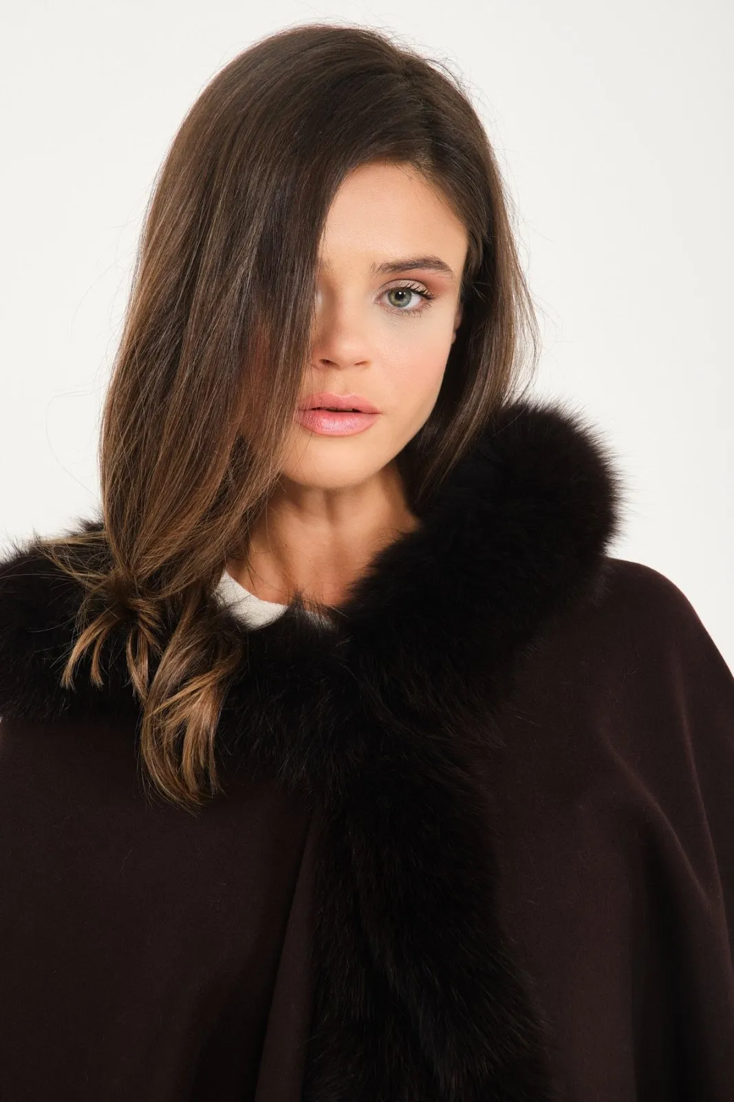 Wool & Fox Fur Poncho