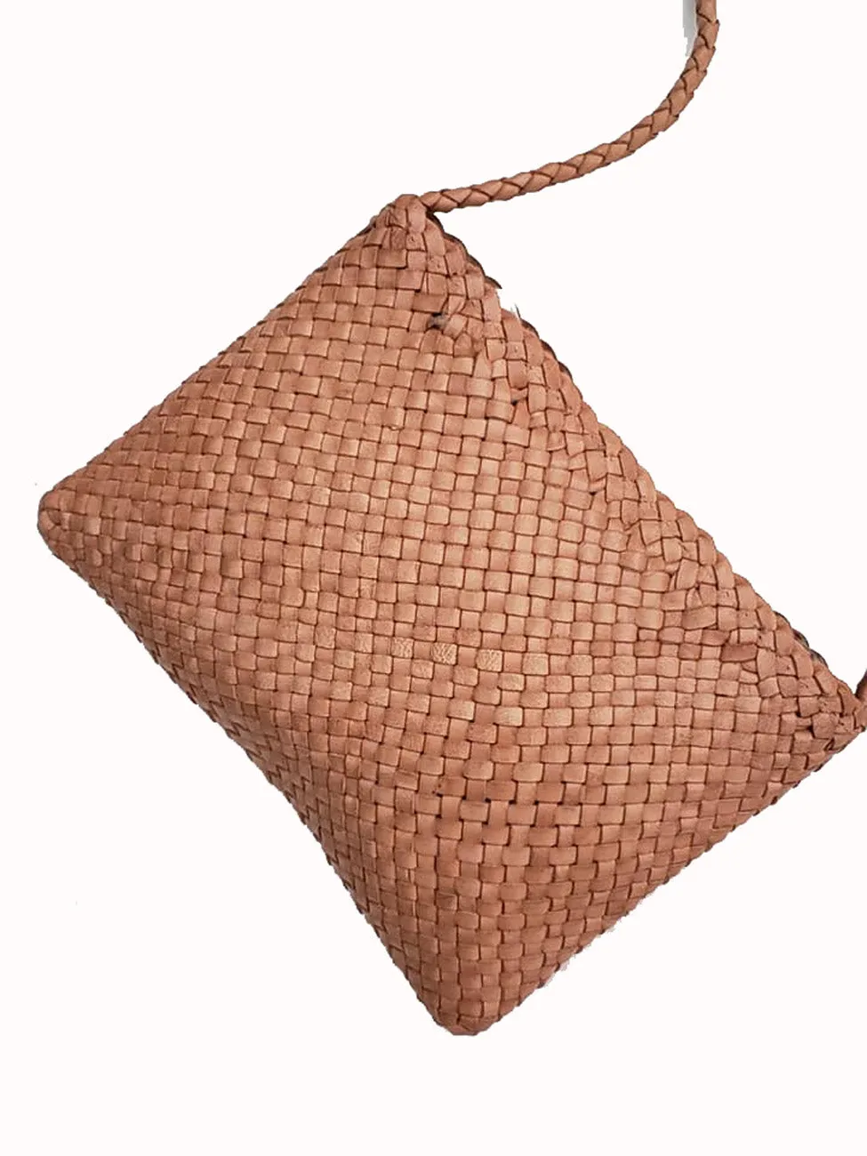 Woven Leather Mini Crossbody Bag