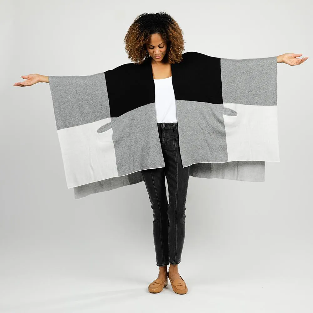 zestt Blanket Travel Wrap Black Colorblock