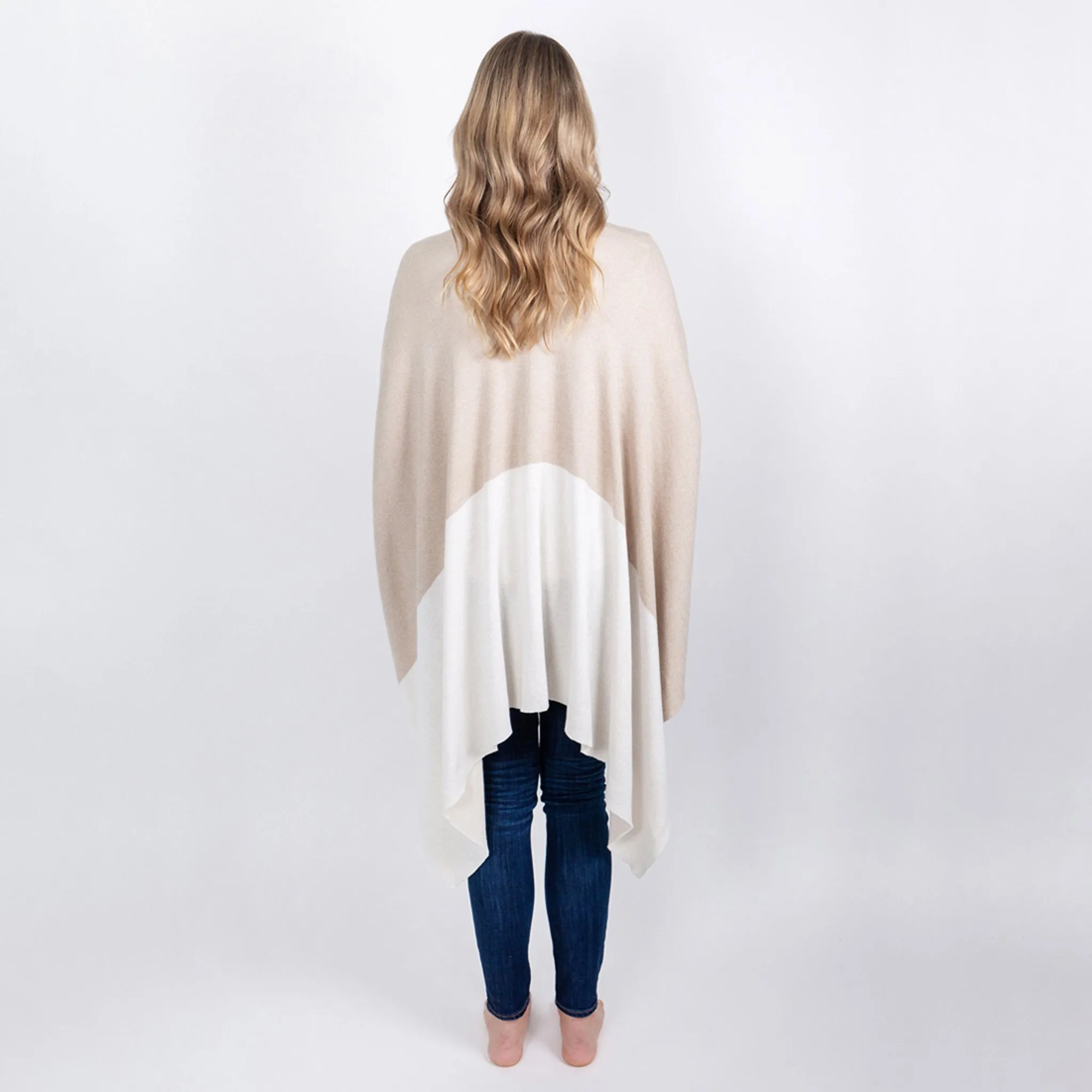 zestt Blanket Travel Wrap Ivory Colorblock