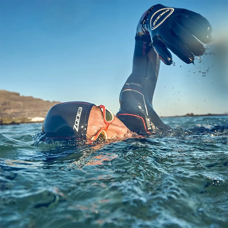 Zone3 - Neoprene Swim Cap - Black/Red