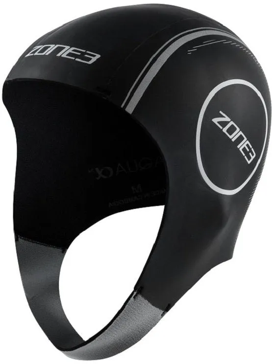 ZONE3 Neoprene Swim Cap (Black/Silver)